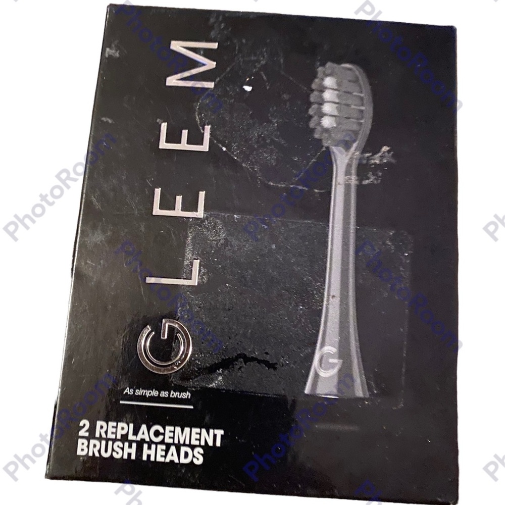 Gleem electric toothbrush refill head black 2 count box